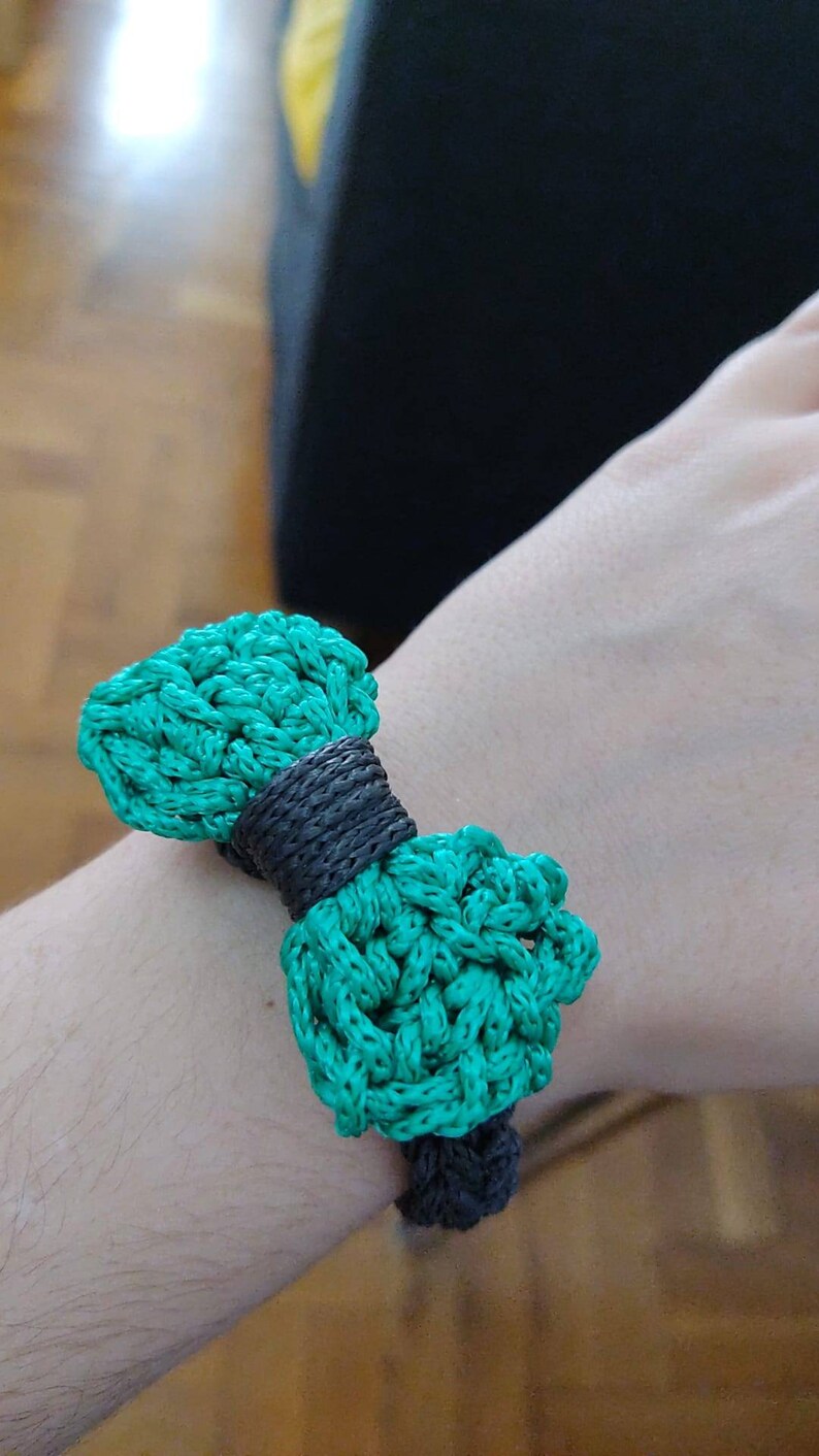 Knitted bow tie bracelets image 4
