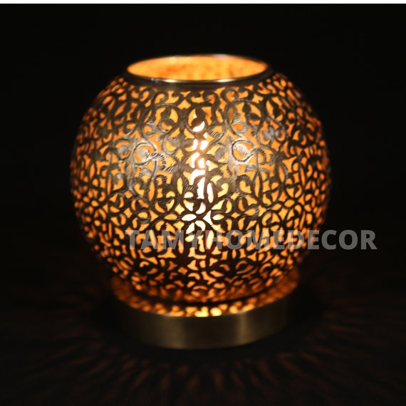 Handmade Table Lamp Shade Brass Shadow Lamp Etsy