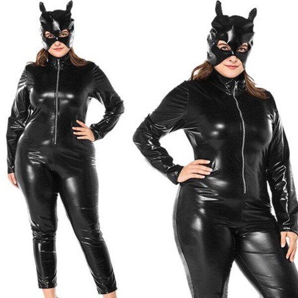 Plus Size Catsuit Latex, Plus Size Body, Plus Size Jumpsuit, Catsuit Pour Femmes, Body Femmes, Robes Taille Plus Pour Femmes, Clubwear