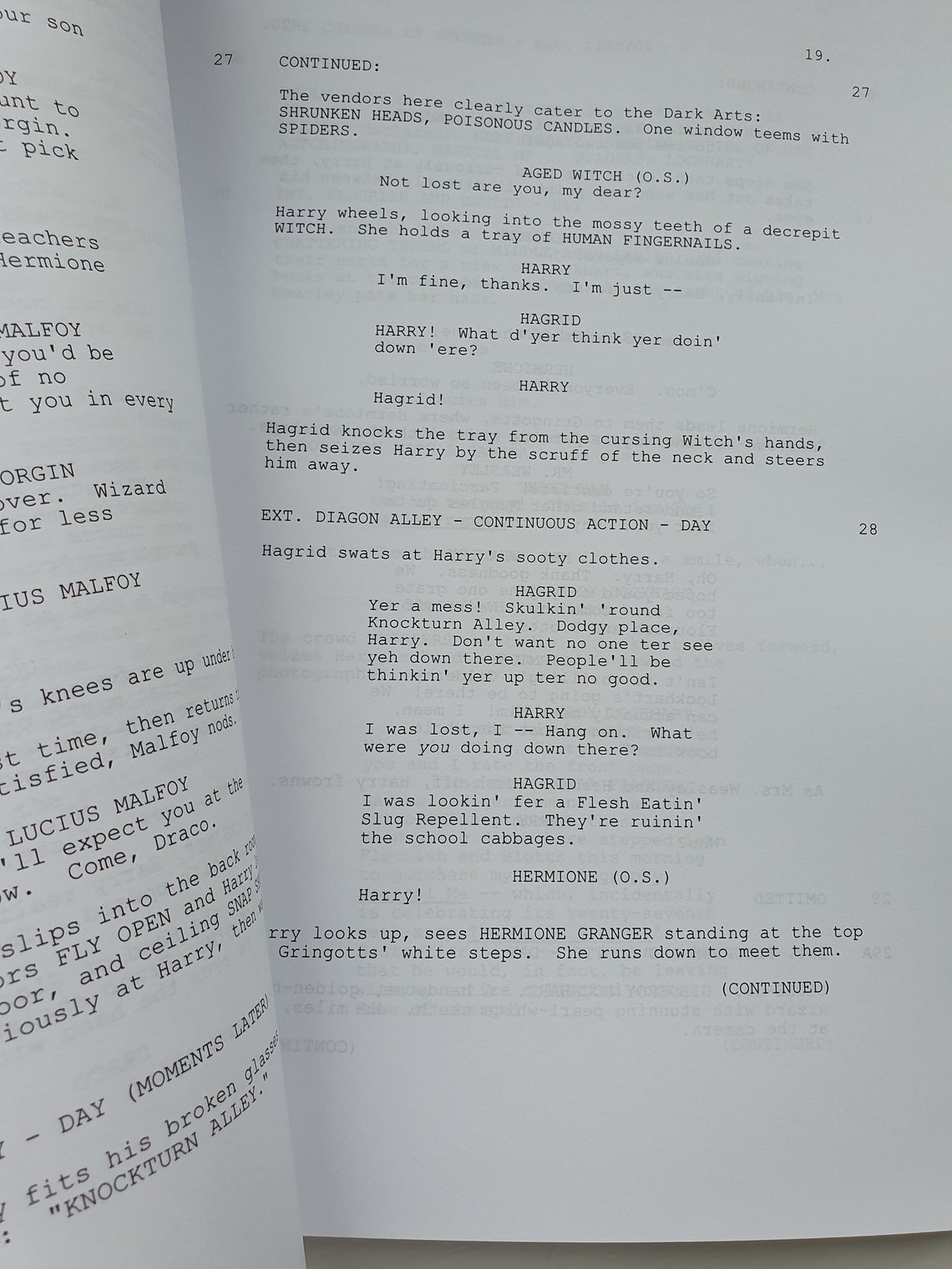 Harry Potter and the Chamber of Secret Script/Screenplay | Etsy