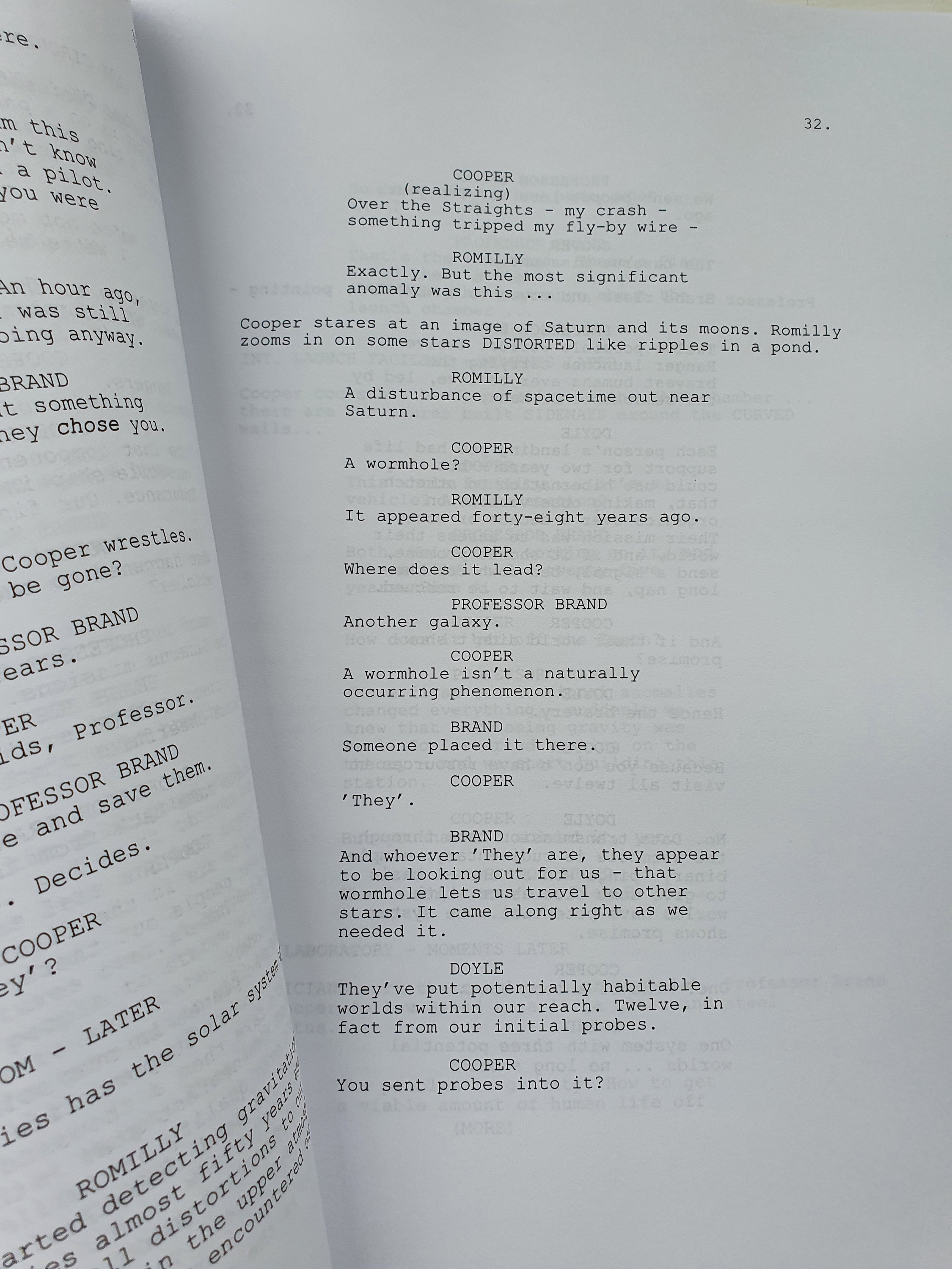 Interstellar Script/screenplay With Movie Poster and Etsy