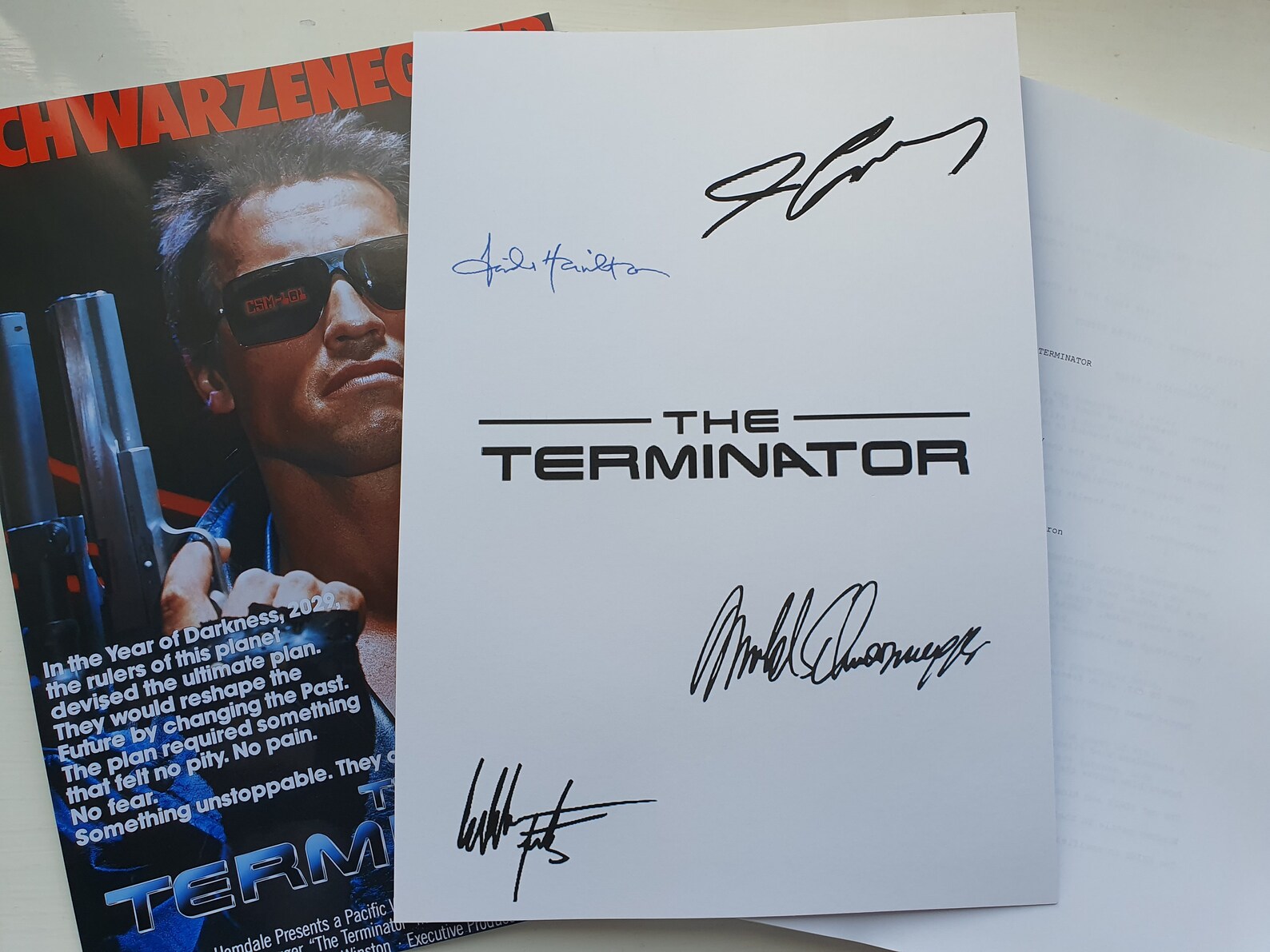 The Terminator Script/Screenplay With Movie Poster And Etsy