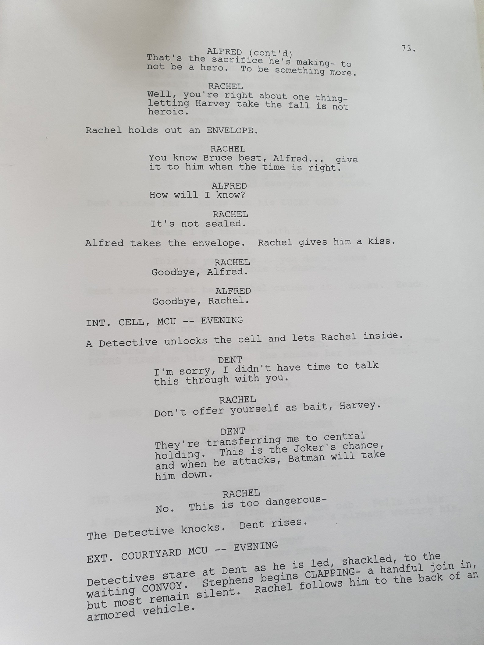 Batman the Dark Knight Script/screenplay With Movie Poster and | Etsy