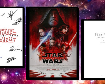 The Return of Jedi High Quality Printed A3 Poster with Autographs DBL Sided gift for any mancave Star Wars The Last Jedi home bar