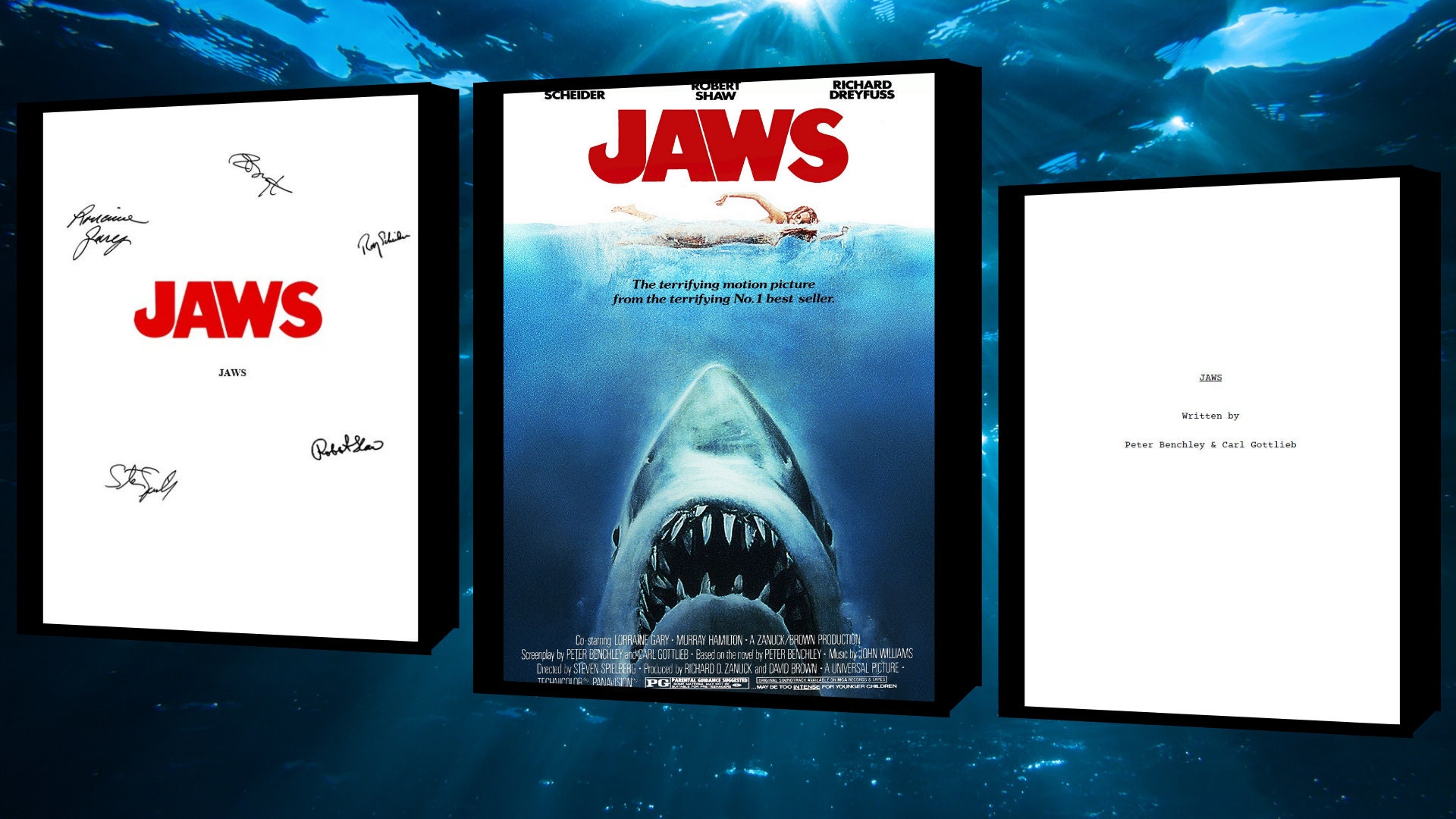 Jaws Script Screenplay With/Movie Poster and Autographs Signed Etsy
