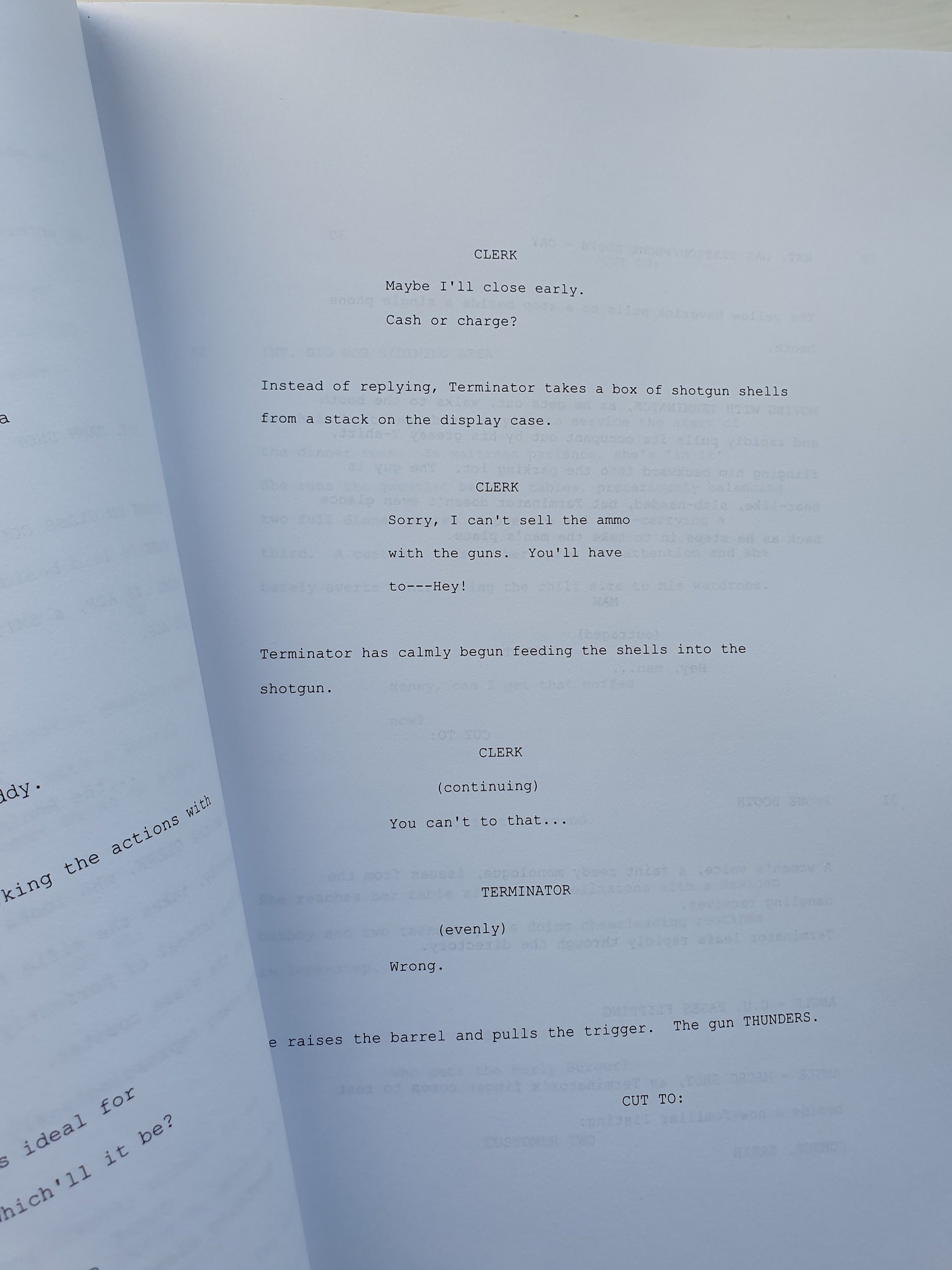 The Terminator Script/Screenplay With Movie Poster And Etsy