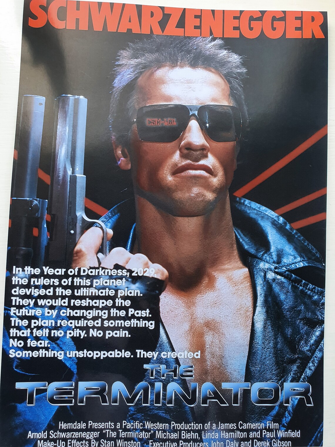 The Terminator Script/Screenplay With Movie Poster And Etsy