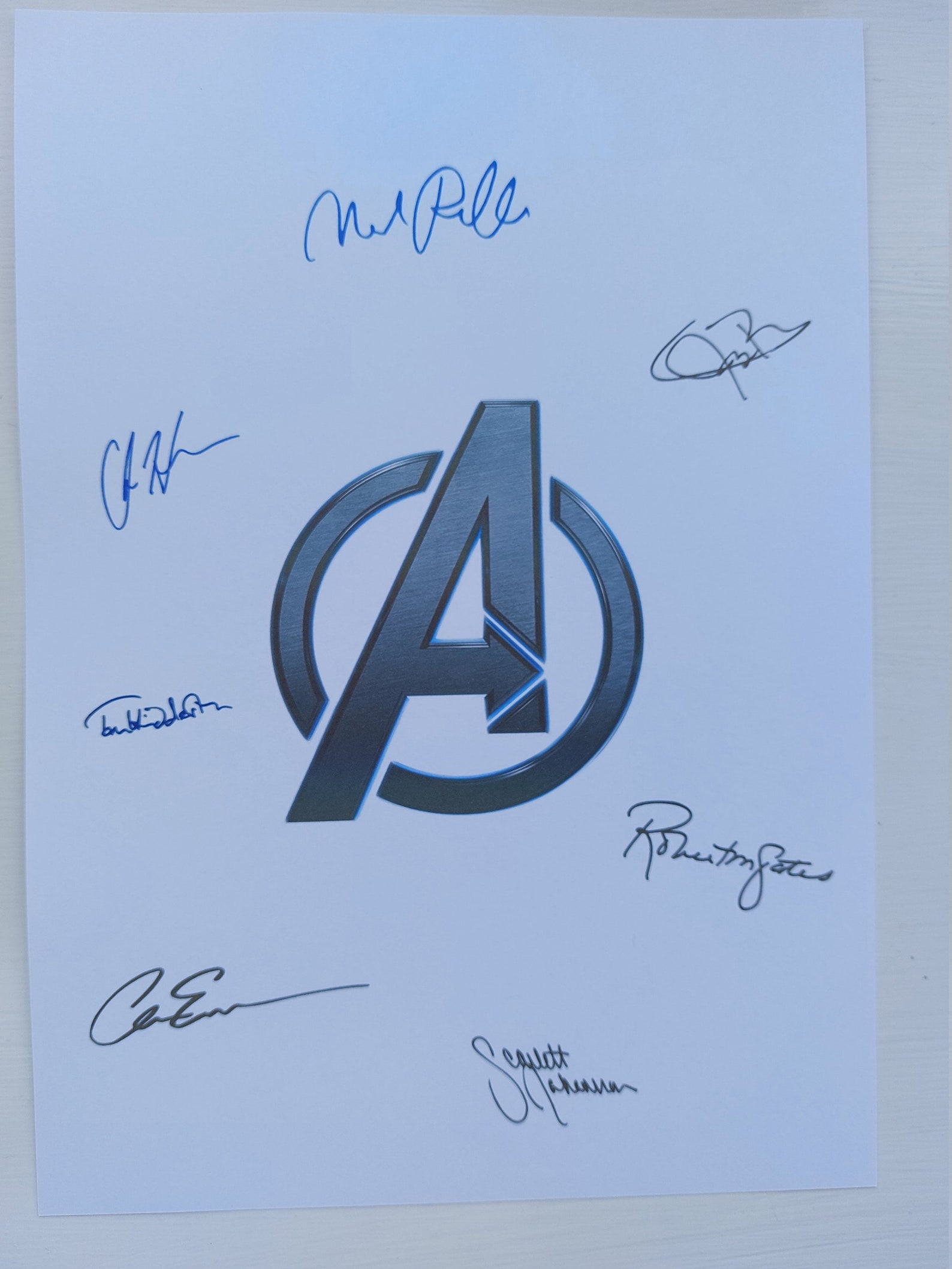 The Avengers Movie Poster And Autograph Signed Print Etsy