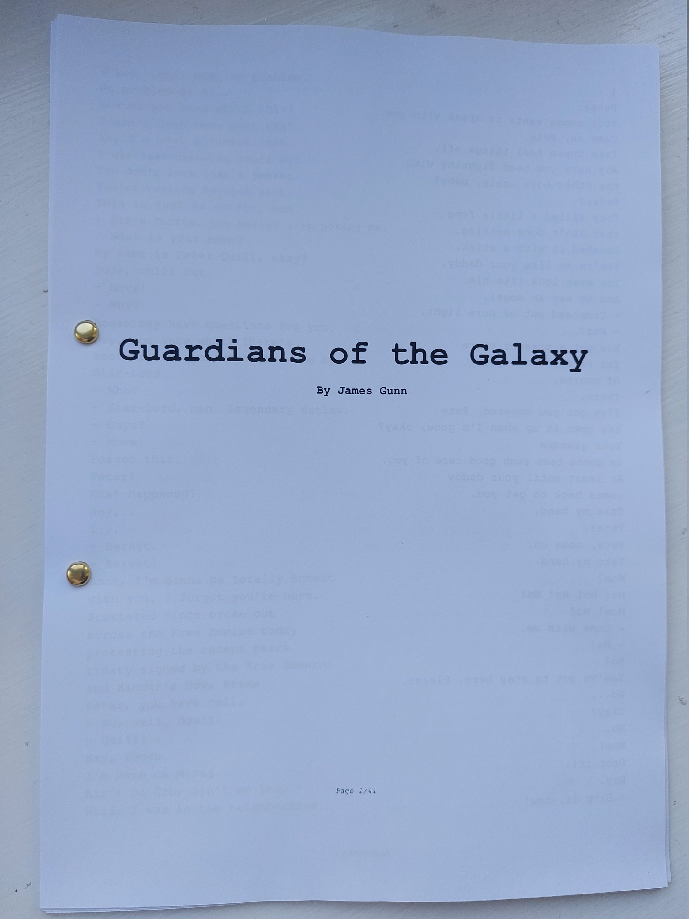 Guardians Of The Galaxy Full Script – JRAU