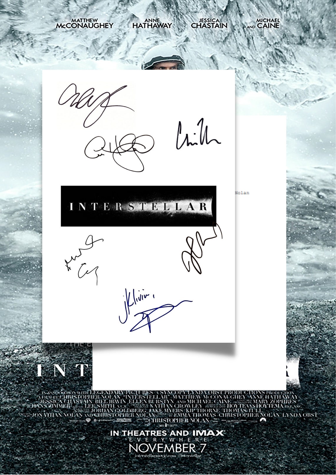 Interstellar Script/screenplay With Movie Poster and Etsy