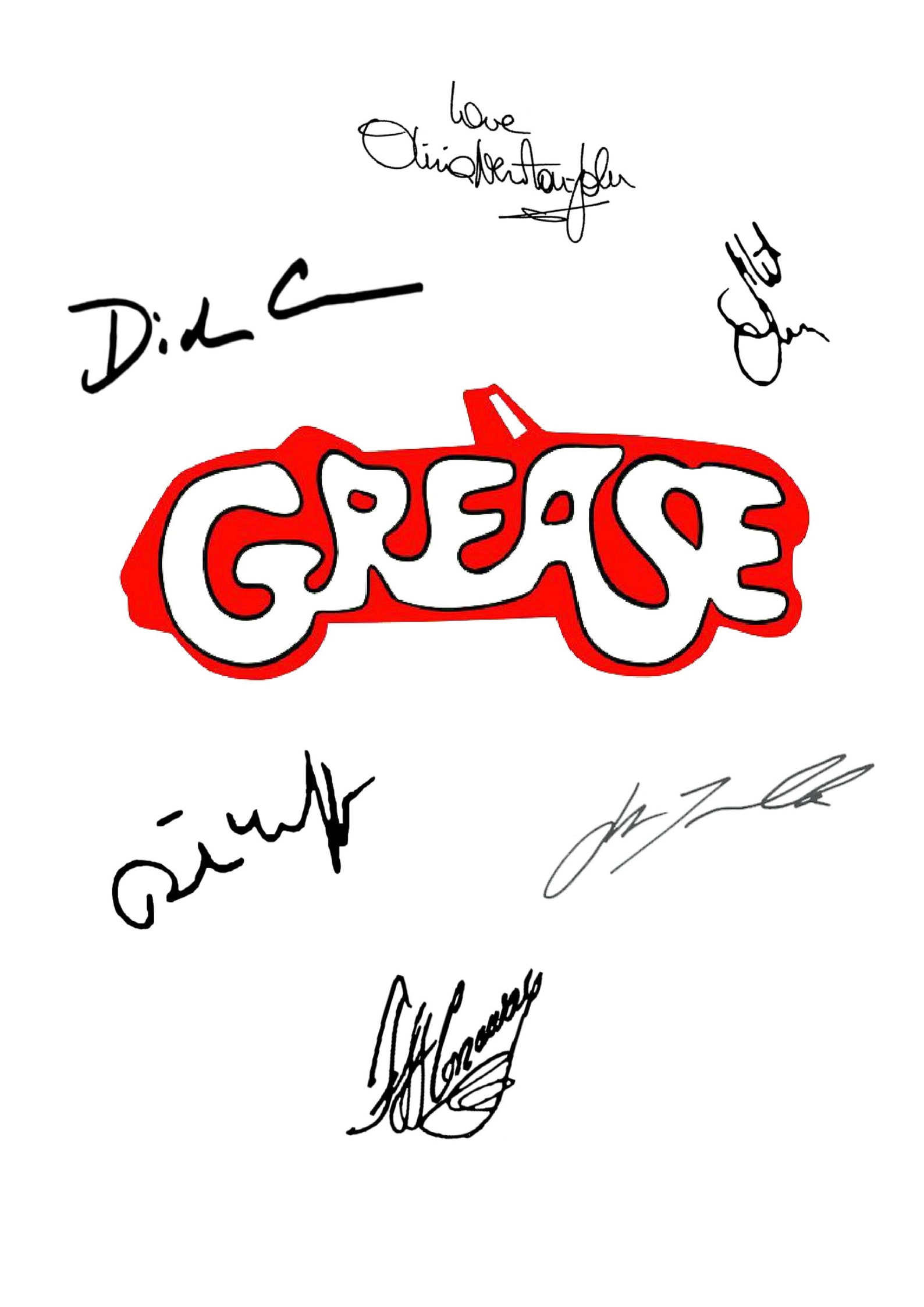 Cartel de la película Grease y impresión firmada con Etsy