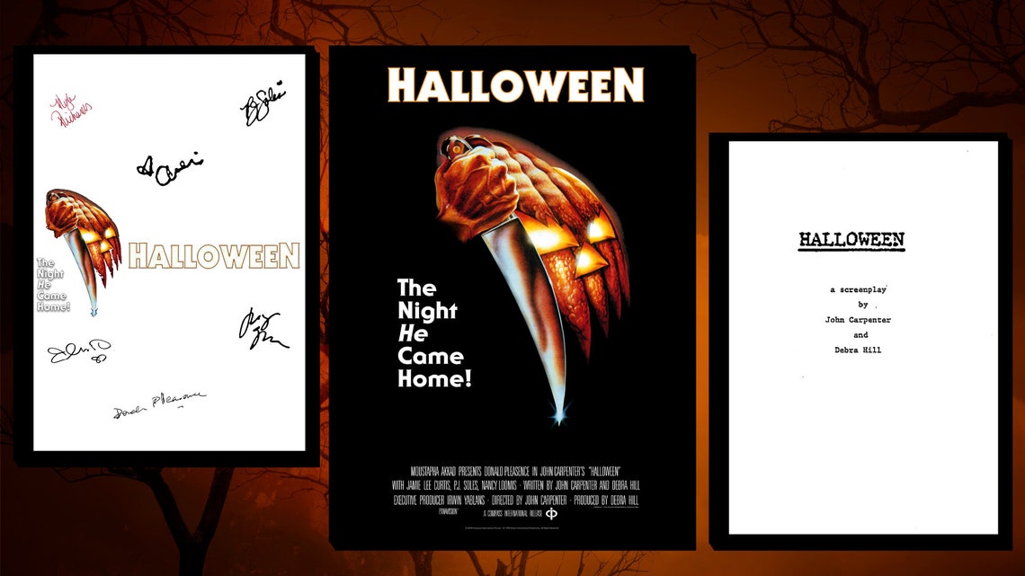Halloween Script/Screenplay & Movie Poster And Autographs Etsy