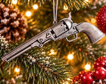 3D Printed Colt 1851 Navy Revolver Christmas Ornament