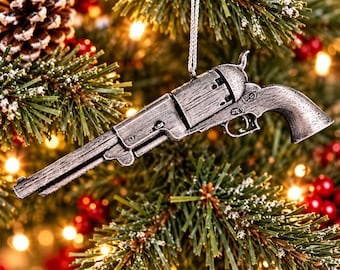 3D Colt Walker Wild West Revolver Personalized Christmas Tree Ornament - Unique - High Quality