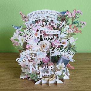 3D Karte Hochzeit