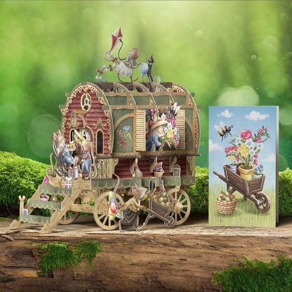 3D Karte "Mäuse Caravan" von Me&McQ