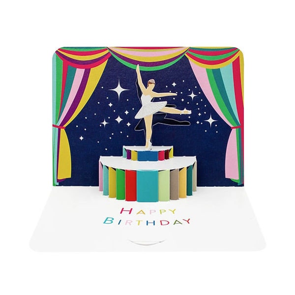 Pop Up Karte "Happy Birthday" Ballerina
