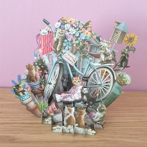 Carte 3D "Joyeux Anniversaire" (chats)