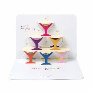 Carte Pop Up Joyeux Anniversaire Pyramide de Verre