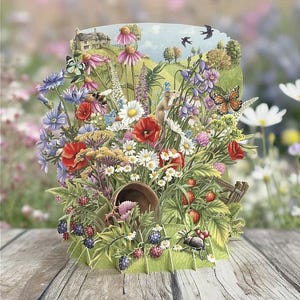 Carte 3D "Fleurs sauvages"
