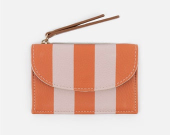 Card holder with coin compartment (striped)