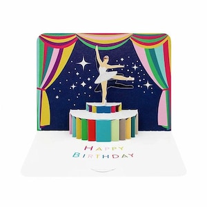 Pop Up Karte "Happy Birthday" Ballerina