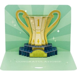 Pop Up Karte "The Best - Congratulations" Pokal