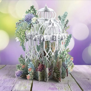 Carte 3D "Succulent Love" (vierge)
