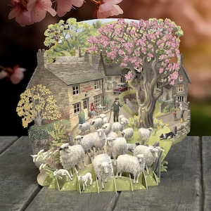Carte 3D "Troupeau de moutons"