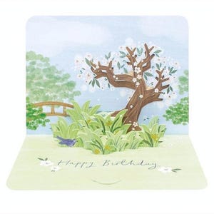 Carte pop up "Joyeux anniversaire !" (arbre en fleurs)