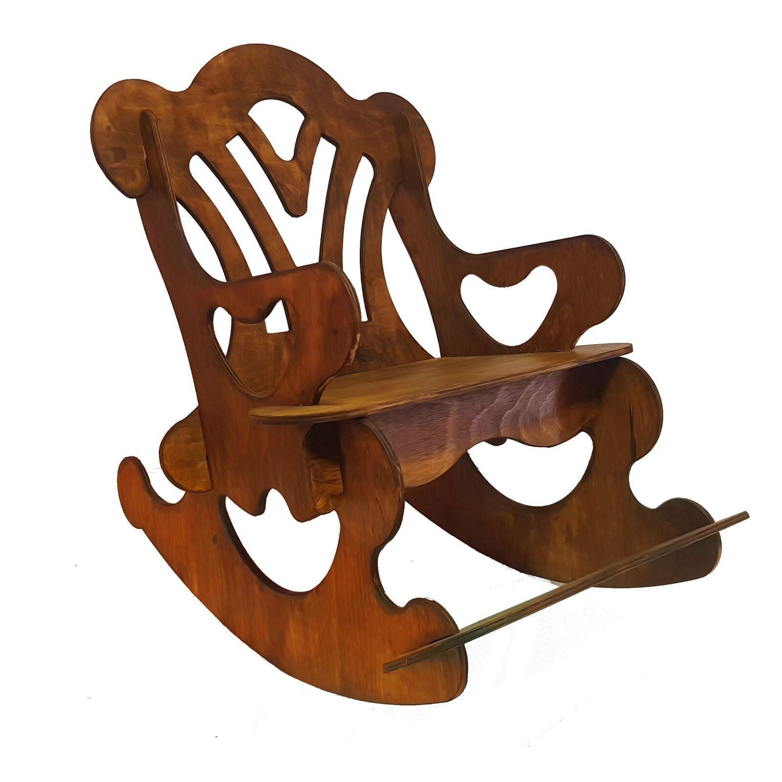 Rainbow Rocking Chair for Kids Furniture, Child Rocking Chair, 100 Natural Wood, Plywood Kids