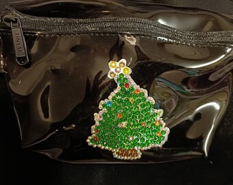 Sac de Noël holographique, sac à fesses en strass, sac à fesses pour femmes, sac taille en strass, sac de taille, remplissage de bas, sac cadeau, arbre de Noël