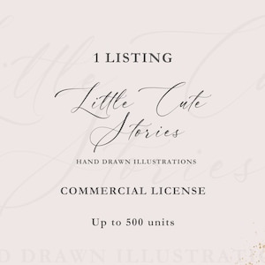 Extended License for Commercial Use | For 1 digital clipart listing | For 1 person | Up to 500 units | No Credit Required