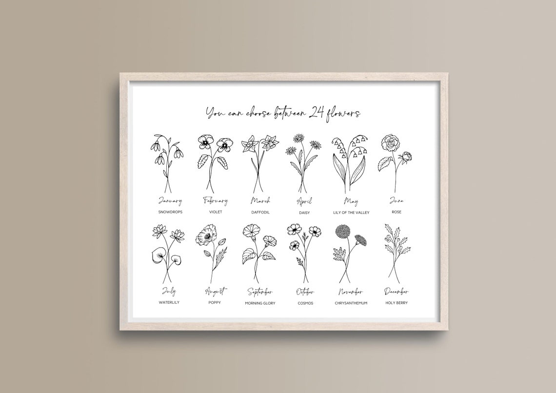 CHERRY BLOSSOMS March Birth Month Flower Personalized Etsy