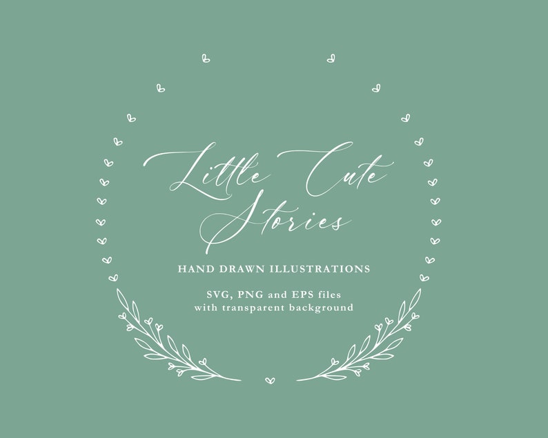 Lövkrans SVG, botanisk PNG, handritad girlang, vektordesigner, blommig cirkel PNG, omedelbar nedladdning, LittleCuteStories bild 7