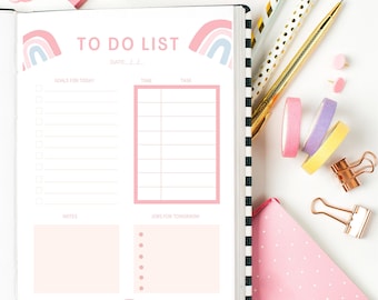 To do list, organization, checklist, daily checklist, aesthetic checklist, To Do List Printable, Planner Page, Productivity planner