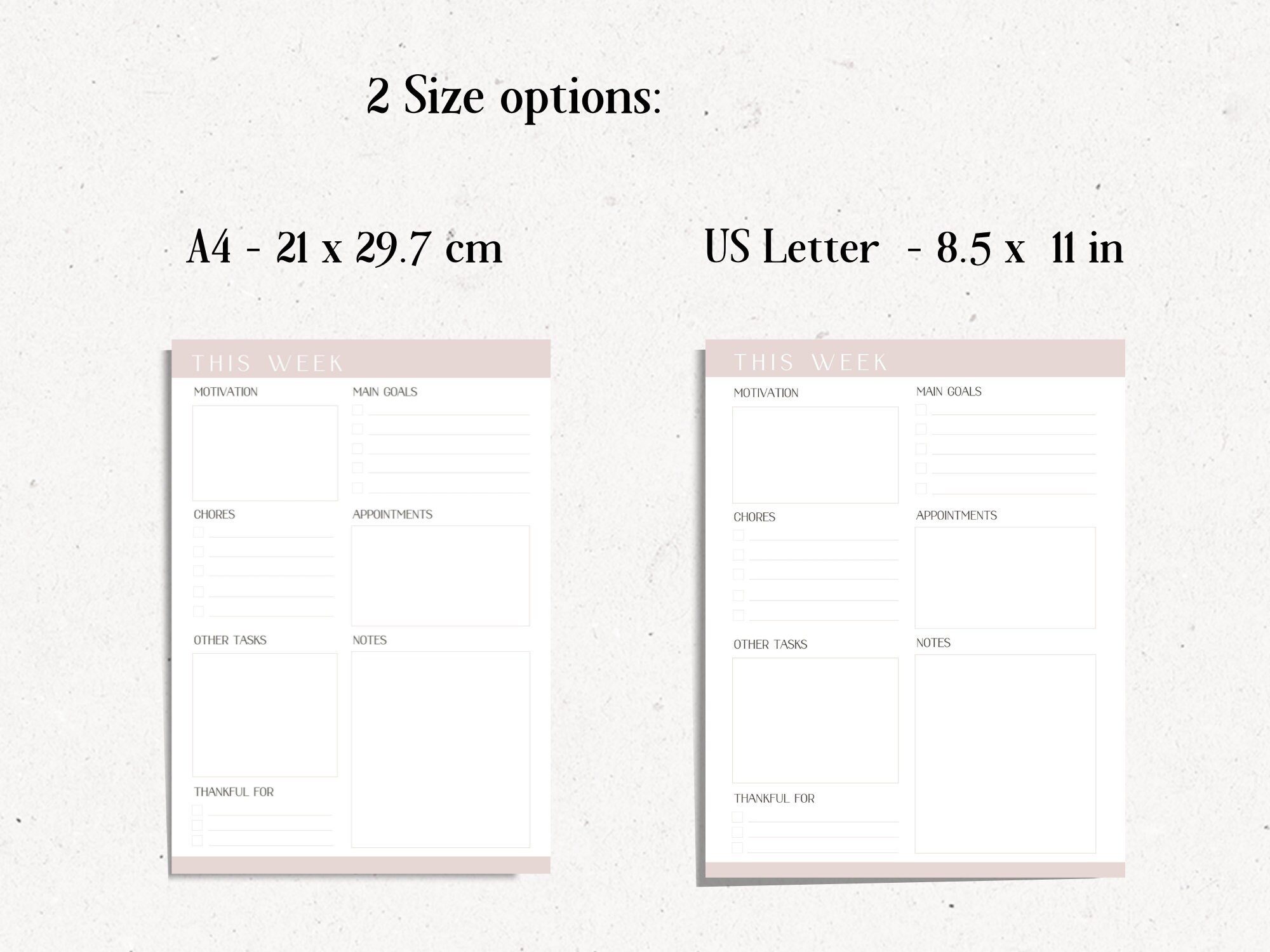 Pink Weekly Schedule Planner // Undated Weekly Printable // - Etsy
