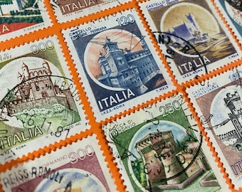 Kastelen van Italië, 15 prachtige en iconische series uit de geschiedenis van de Italiaanse postzegels // Castelli d'Italia anni 80, ook complete series