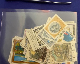 Italian Republic Postage Stamps 40 "ALL DIFFERENT" / Stamps of the Italian Republic, all DIFFERENT /papercraft, scrapbooking,ephemera