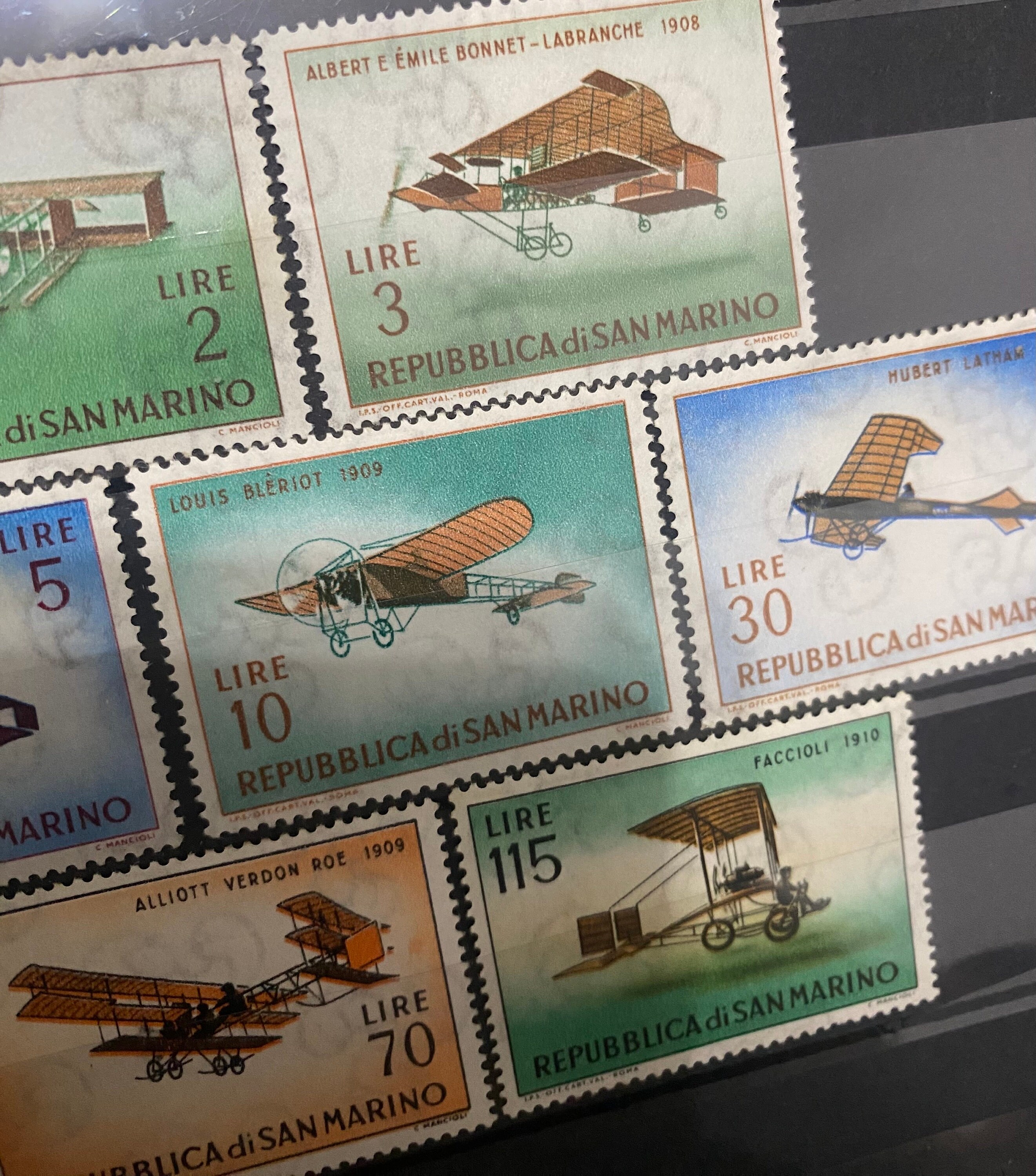 Evaluation of Aircrafts Iconic Postage Stamps Complete Series From San