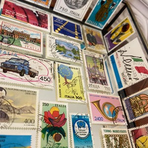 Sellos postales de la República Italiana 50 "TODOS DIFERENTES" / Sellos de la República Italiana, TODOS DIFERENTES / papercraft, scrapbooking, efímera