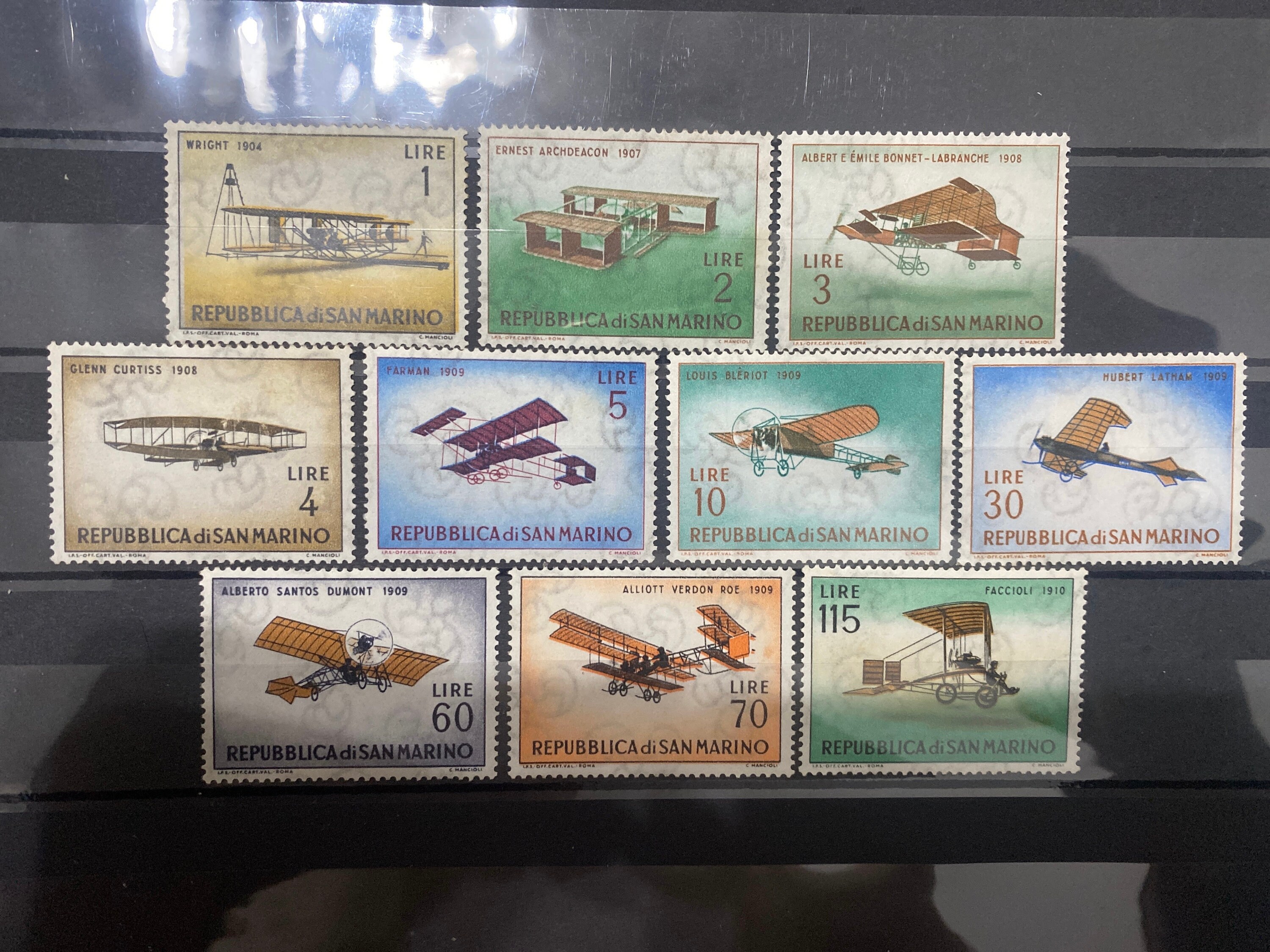 Evaluation of Aircrafts Iconic Postage Stamps Complete Series From San