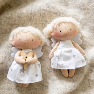 MINI DOLL pattern, angel 4.5'', PDF pattern, with dress and panties