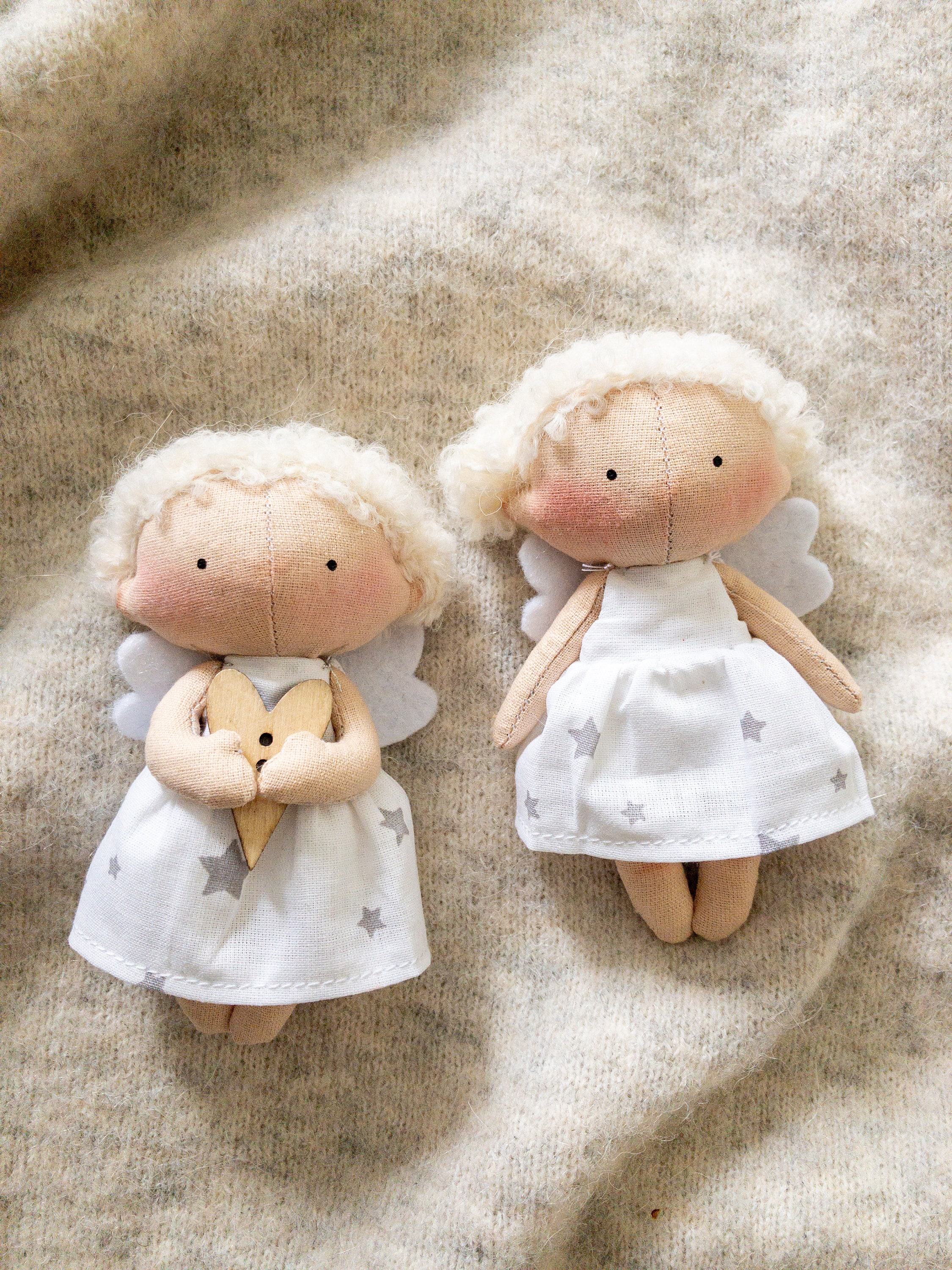 MINI DOLL Pattern, Angel 4.5'', PDF Pattern, With Dress and Panties ...