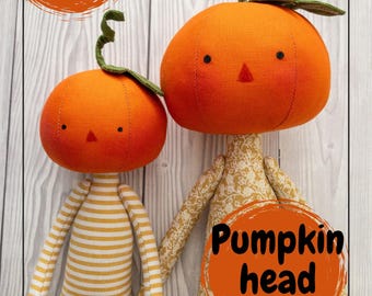 Mejora de cabeza de calabaza para patrones de muñecas clásicas y grandes - Patrón en PDF