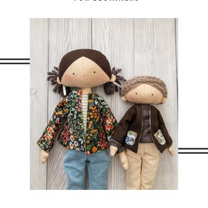 PDF Pattern for Reversible coat for Classic Doll and Big Doll - Step-by-Step Photo Instructions