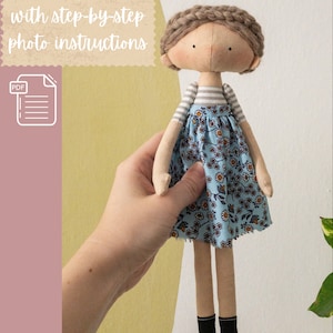 CLASSIC DOLL PDF Sewing Pattern for 11-Inch Dolls - Step-by-Step Photo Instructions Included, Beginner friendly