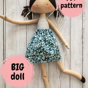 GROSSE POUPÉE PDF Patron de couture pour poupées de 45 cm (46,5 cm) - Instructions photo étape par étape incluses, adapté aux débutants