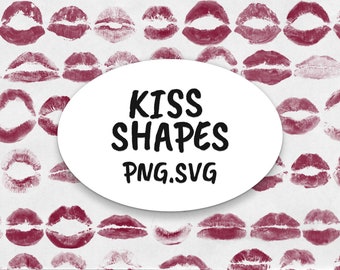 110 Lips SVG Bundle: Kiss Cut Hand-Drawn Designs (Digital Download)