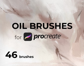 Painterly Oil & Acrylic Brush Bundle for Procreate  - Dynamic Impasto Thick Paint Strokes in Procreate